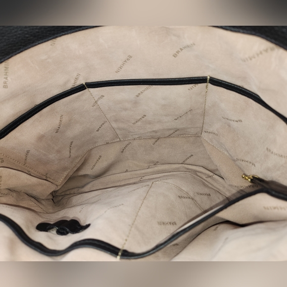 Brahmin Pebbled Leather Briefcase/Laptop Bag Black - Picture 9 of 12